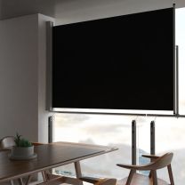  Tuinscherm uittrekbaar 160x300 cm zwart