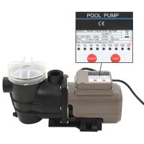  Zwembadpomp met timer 0,25 pk 8000 L/u zwart