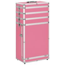  Make-up trolley aluminium roze
