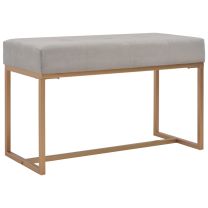  Bankje 80 cm fluweel grijs