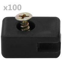  Spandraadhouder met schroef 100 sets antraciet