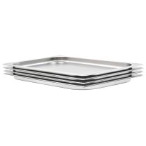  Gastronormbakken 4 st GN 1/1 20 mm roestvrij staal