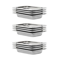  Gastronormbakken 12 st GN 1/4 40 mm roestvrij staal