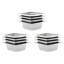  Gastronormbakken 12 st GN 1/6 65 mm roestvrij staal