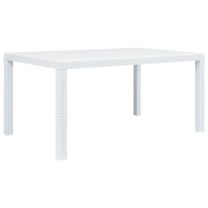  Tuintafel 150x90x72 cm rattan-look kunststof wit