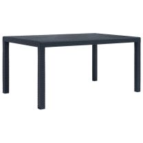  Tuintafel 150x90x72 cm rattan-look kunststof antraciet