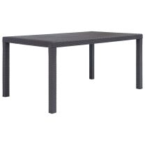  Tuintafel 150x90x72 cm rattan-look kunststof bruin