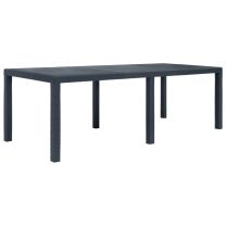  Tuintafel 220x90x72 cm rattan-look kunststof antraciet