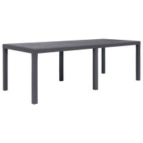  Tuintafel 220x90x72 cm rattan-look kunststof bruin