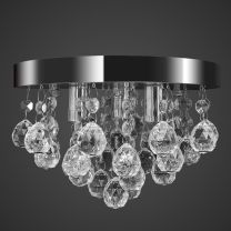  Plafondlamp kroonluchterontwerp kristal chroom