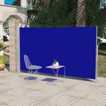  Uittrekbaar wind-/zonnescherm 160x300 cm blauw