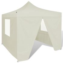  Vouwtent met 4 zijwanden 3x3 m creme