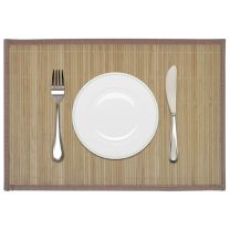  6 st Placemats 30x45 cm bamboe bruin