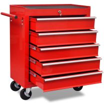  Gereedschapswagen 5 lades rood