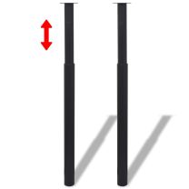  Tafelpoten telescopisch 710-1100 mm zwart 2 st