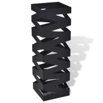  Paraplu- en wandelstokhouder zwart vierkant staal 48,5 cm