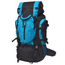  Rugzak hiking XXL 75 L zwart en blauw