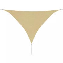  Zonnescherm driehoekig 3,6x3,6x3,6 m oxford stof beige