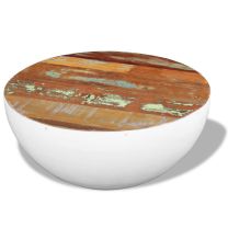  Komvormige salontafel massief gerecycled hout 60x60x30 cm