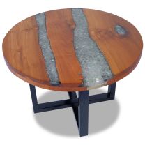  Salontafel massief teakhout hars 60 cm
