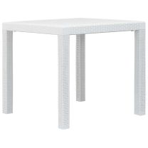  Tuintafel 79x79x72 cm rattan-look kunststof wit