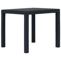  Tuintafel 79x79x72 cm rattan-look kunststof antraciet