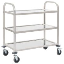 Keukentrolley 3-laags 96,5x55x90 cm roestvrij staal