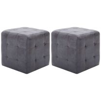  Nachtkastjes 2 st 30x30x30 cm kunstsude grijs