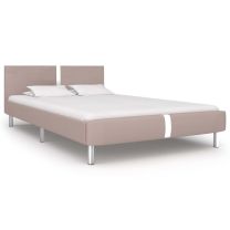  Bedframe kunstleer cappuccino 140x200 cm