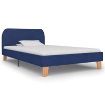  Bedframe stof blauw 90x200 cm