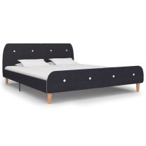  Bedframe stof donkergrijs 160x200 cm