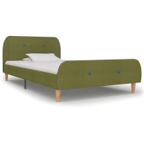  Bedframe stof groen 90x200 cm
