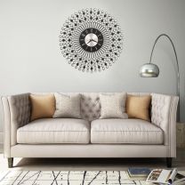  Wandklok 43 cm metaal zwart