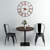  Wandklok 58 cm metaal rood