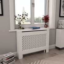 Radiatorombouw 112x19x81,5 cm MDF wit