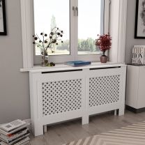  Radiatorombouw 152x19x81,5 cm MDF wit