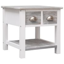  Bijzettafel 40x40x40 cm paulowniahout grijs