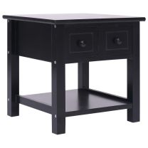  Bijzettafel 40x40x40 cm paulowniahout zwart