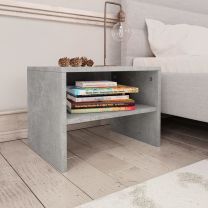  Nachtkastjes 2 st 40x30x30 cm spaanplaat betongrijs