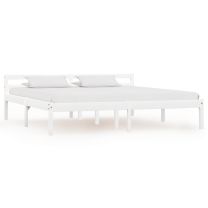 Bedframe massief grenenhout wit 160x200 cm