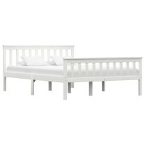  Bedframe massief grenenhout wit 140x200 cm