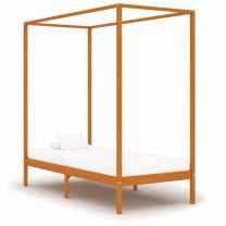  Hemelbedframe massief grenenhout honingbruin 90x200 cm