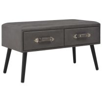  Bank met lades 80 cm kunstleer grijs