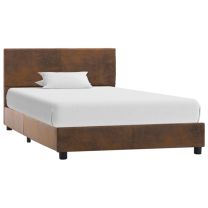  Bedframe kunstsude bruin 100x200 cm