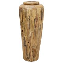  Decoratievaas 40x100 cm massief teakhout