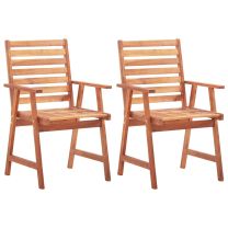  Tuinstoelen 2 st massief acaciahout