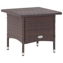  Theetafel 50x50x47 cm poly rattan bruin