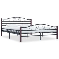  Bedframe metaal zwart 200x200 cm