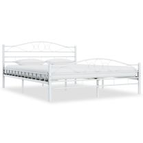  Bedframe metaal wit 140x200 cm
