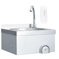  Wasbak met kraan en zeepdispenser roestvrij staal